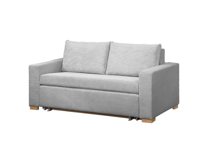 Schlafsofa Basic Grau/Hellgrau Cordstoff Poppy 173cm mit Schlaffunktion Modern