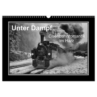 Unter Dampf - Eisenbahnromantik im Harz (Wandkalender 2027 DIN A3 quer), CALVENDO Monatskalender