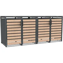 Westmann Mülltonnenbox "Lacina" für  4x 240 L,holzoptik,