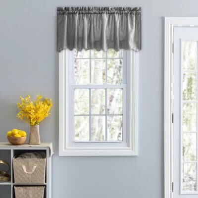 Portland Tailored Valance by Ellis Curtains in Grey