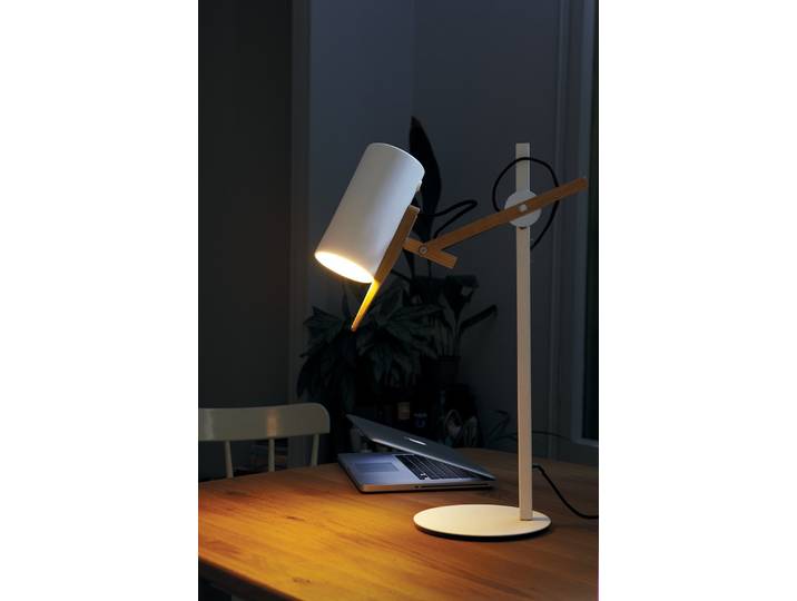 Scantling Tafellamp Wit - Marset - Woonkamer - Metaal