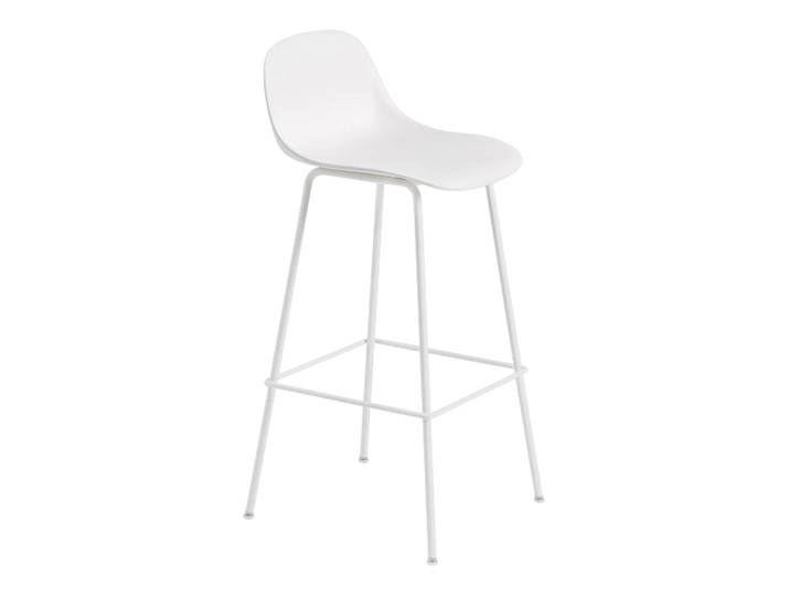 Muuto Chaise de bar Fiber Tube à dossier 75 cm blanc
