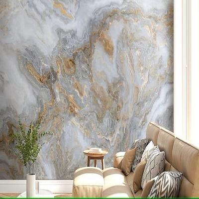 Coole Tapeten, abstrakte Marmortapete, Wandbild, goldener Wandbelag, Aufkleber, abziehen und aufkleben, entfernbares PVC/Vinyl-Material, selbstklebend/Kleber erforderlich, Wanddekoration für