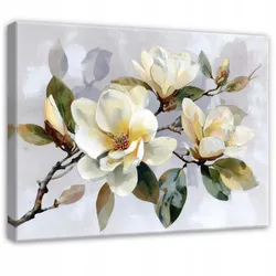 LEINWANDBILD Blumen Beton Grau 60x40 cm