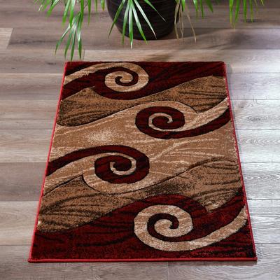 MDA Rugs Orelsi Red/Beige/Brown Polyester Area Rug