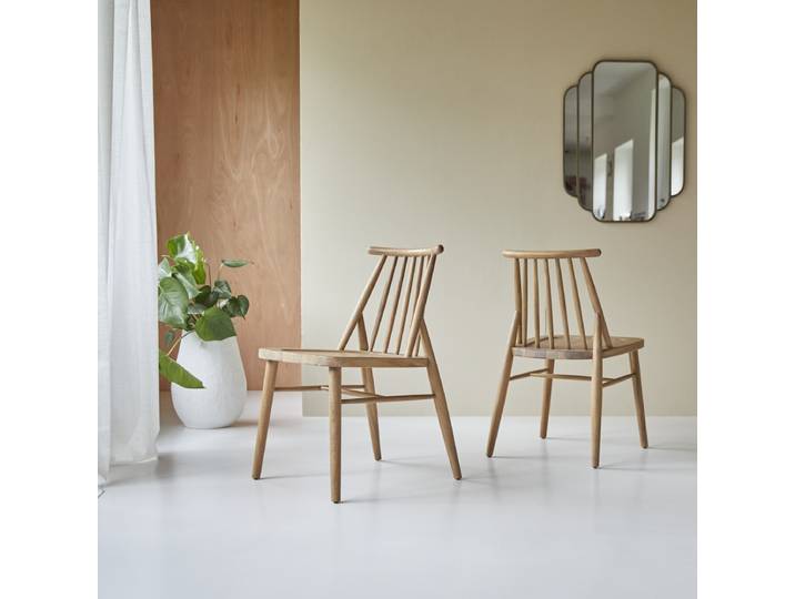 2er-Set Stühle Léa aus Akazienholz - Natur