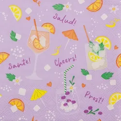 Home Fashion, Cocktail Party, Cocktail-Servietten aufgefaltetes Maß 25 cm x 25 cm, im Viertelfalz, 20 Stück pro Packung