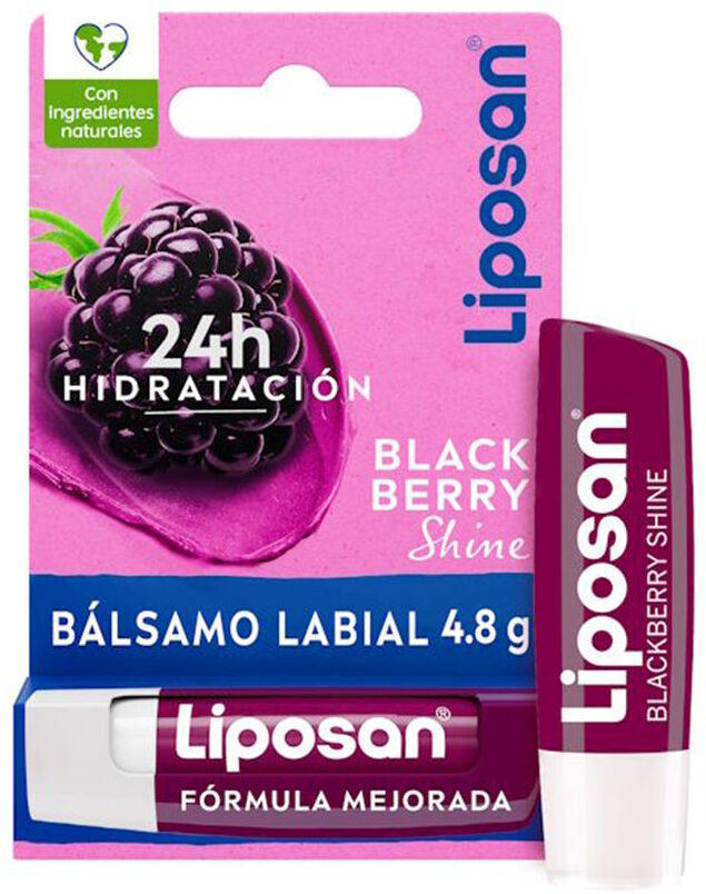 Bálsamo labial Liposan Blackberry Shine 4,8 gr