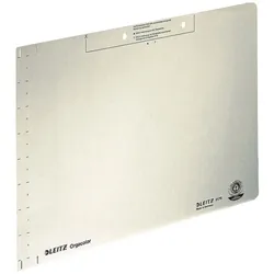Leitz, Ordner Zubehör, Einlegeblatt (B)323 x (H)224 mm, chamois Kraftkarton, 260 g-qm, Lochung: 80 mm, mit vorstehendem Tab