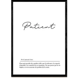 POSTER French Word Definition – Patient A4 Rahmenlos