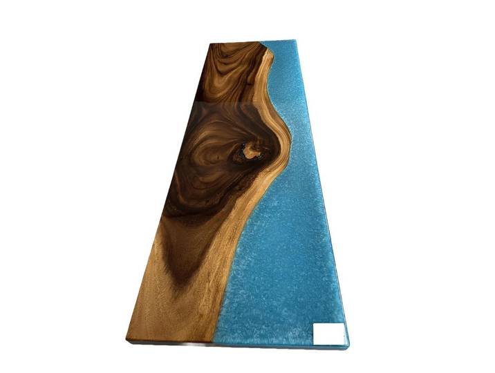 Xlmoebel Esstisch Epoxy-Tisch aus massivem Holz mit Wasserfall-Akzent (Esstisch, Esstischplate), Hergestellt in Europa