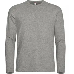 CLIQUE Premium Fashion Langarmshirt Herren 95 - grau meliert XL