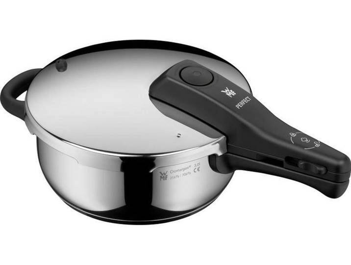 WMF Schnellkochtopf Perfect, Edelstahl, Metall, 3,0 L, Kochen, Töpfe, Schnellkochtöpfe