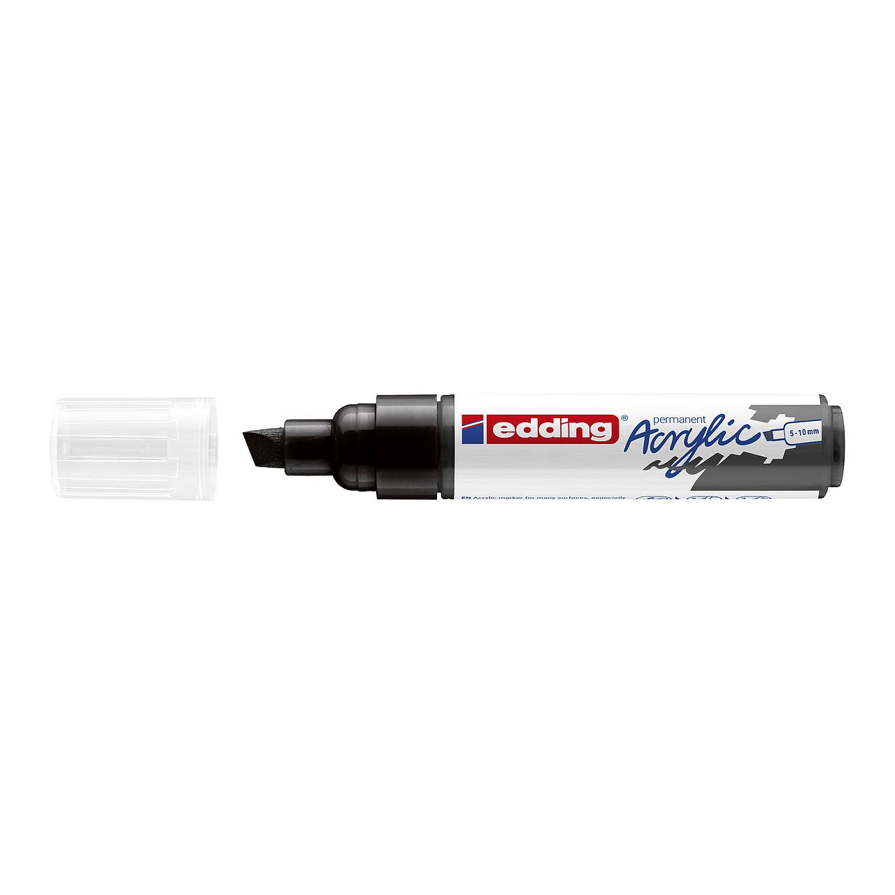 edding 5000 Acrylstift schwarz 5,0 -10,0 mm, 1 St.