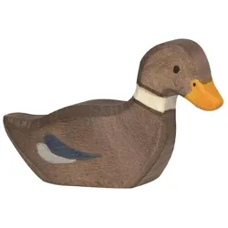 Holztiger Ente, schwimmend