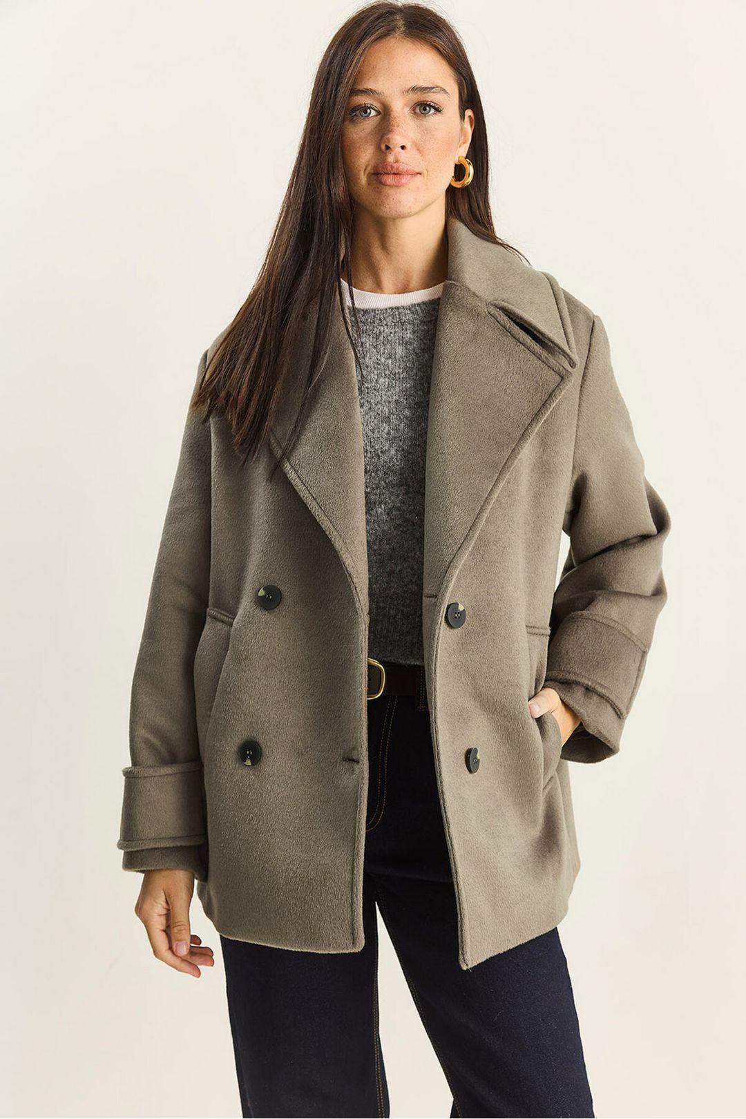Oversized Mantel mit Taschen