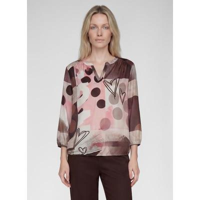 Klassische Bluse RABE "Bluse", Damen, Gr. 38, bunt (rosa), Obermaterial: 100% Viskose, bedruckt, gerade, Blusen Bluse