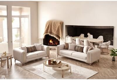Furnia Ultra 2 Pieces Living Room Sets 1 Sofa 1 Love seat