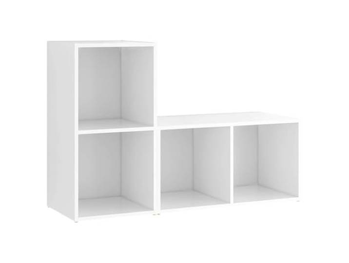 GKHPYURE TV-Möbel 2 Stück weiß 72 x 35 x 36,5 cm aus mehrschichtigem Holz Horizontale oder vertikale Aufstellung, 2 Ablagefächer, Montage erforderlich, für Wohnzimmer