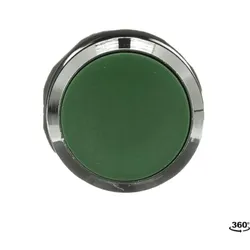 ABB MP1-30G Drucktaster, grün, flach-tastend, Frontring, Metall verchromt nicht beleuchtbar