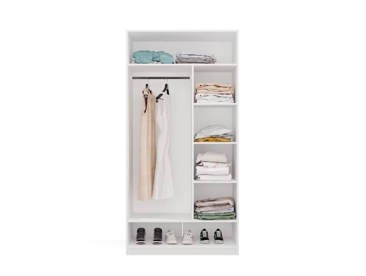 ibonto Kleiderschrank Offener Kleiderschrank mit Kleiderstange und 6 Ablagen, modular