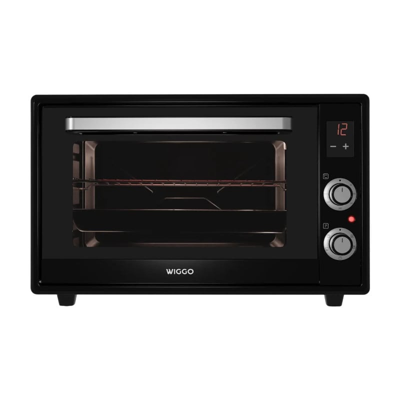 Wiggo vrijstaande midi-oven 65 L zwart 2000 W
