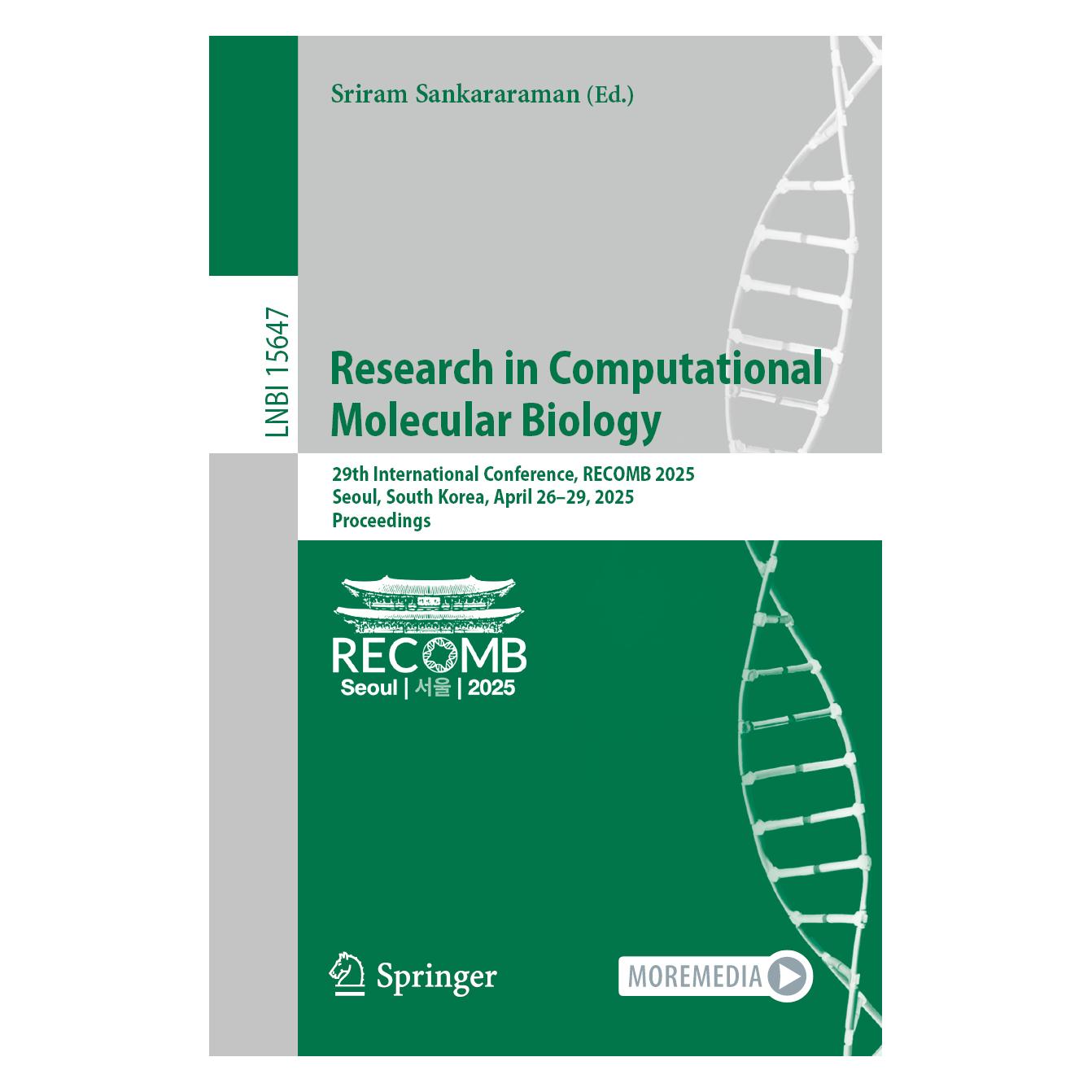 Springer Research in Computational Molecular Biology (Englisch, Softcover, Sriram Sankararaman) (56335893)