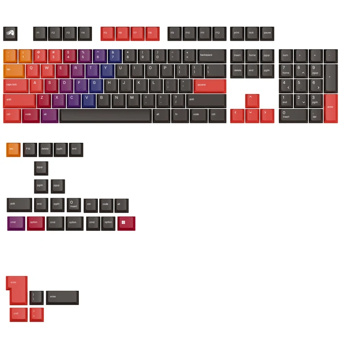 Glorious Gaming GPBT Keycaps Celestial Fire - US Layout