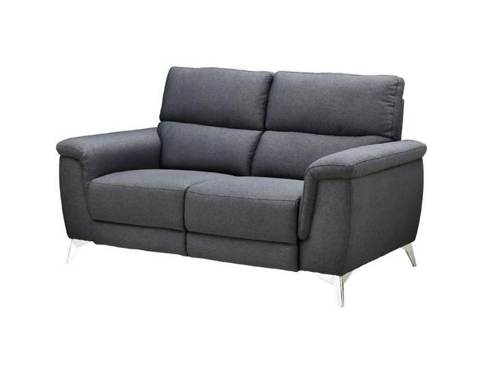 Möbel Akut Sofa Sofa Nina 2-Sitzer Microfaser grau mit Federkern 171 cm