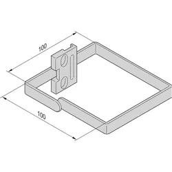 Schroff 23130-341 VARISTAR Kabelöse Stahl, 100 x 100, 4 St, Serverschrank Zubehör, Silber