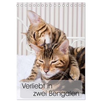 Verliebt in zwei Bengalen (Tischkalender 2026 DIN A5 hoch), CALVENDO Monatskalender