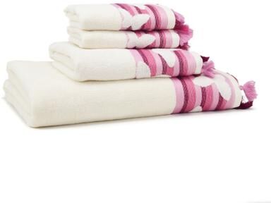 EastNBlue East'N Blue Butterfly Turkish Cotton Bath Towel Set (Set of 4) - (1 Bath Towel, 1 Hand Towel, 2 Washcloth)