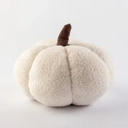 Textino Kissen 'Pumpkin' Ø 30 cm Snow White - Weiß