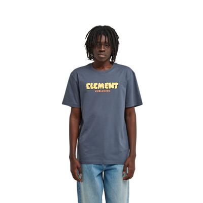 T-Shirt ELEMENT "Fluff", Herren, Gr. S, blau (schwarz slate), Obermaterial: 100% Baumwolle., Shirts T-Shirt