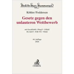 Gesetz gegen den unlauteren Wettbewerb. UWG, Fachbücher von Helmut Köhler, Christian Alexander, Jörn Feddersen, Inge Scherer, Bernd Odörfer