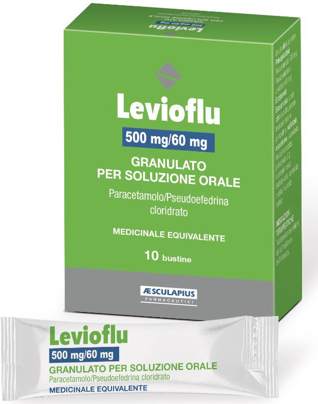 Upsa Italy Levioflu*10bust 500mg+60mg