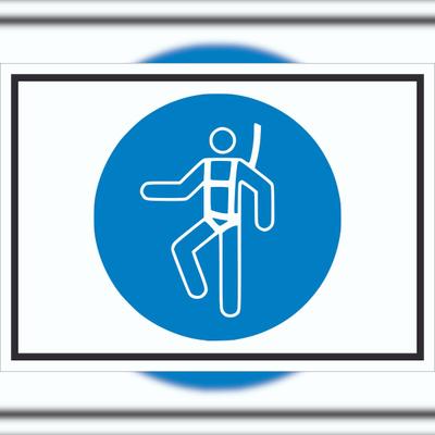 HB-Druck Auffanggurt benutzen Symbol Schild A3 (297x420mm)