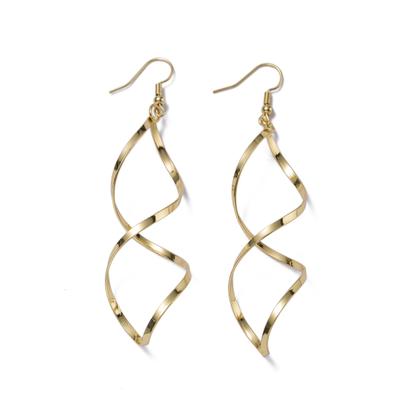 Paar Ohrhaken "Schmuck Geschenk Kupfer Ohrschmuck Ohrringe Spirale", gold (gelbgoldfarben), ANISTON JEWELRY & WATCHES, Ohrringe, Damen, Kupfer, Made in Germany