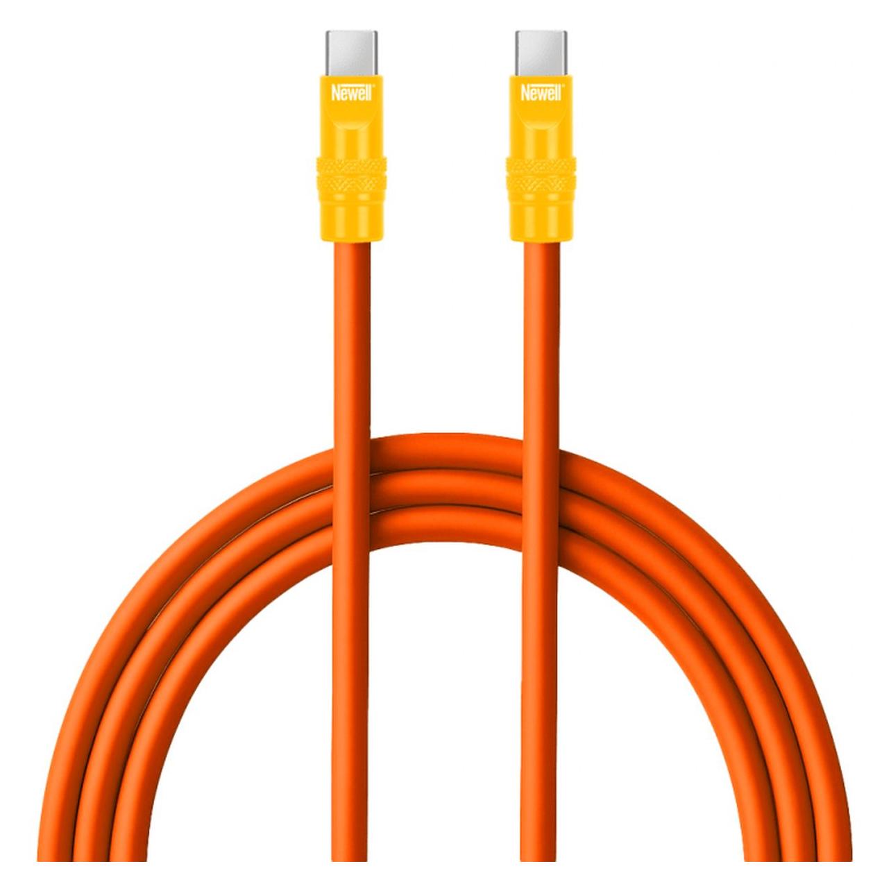 Newell Kabel USB-C - USB-C 100 W, 2 m, silikonowy, pomarańczowo-żółty (2 m, 100 W) (NEWELL)