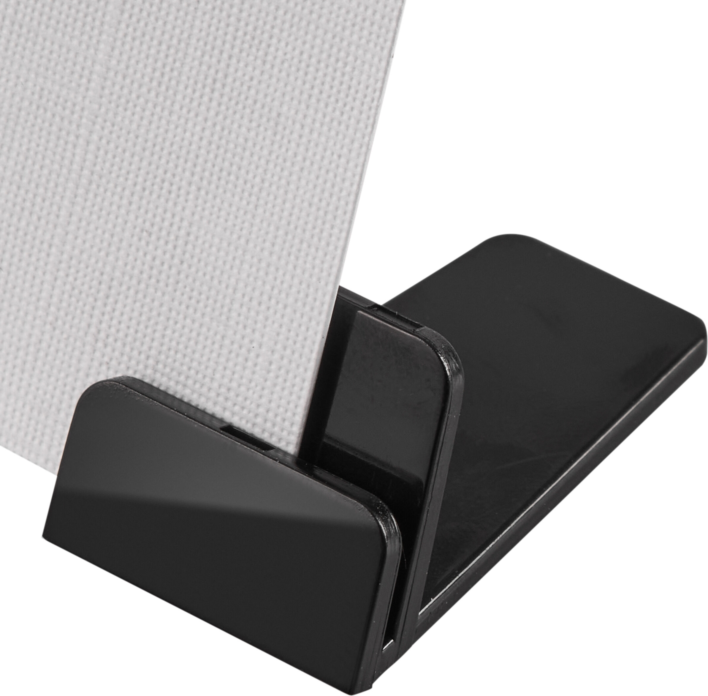 100 Unidades - Soporte para etiquetas de precio, inclinado 20 mm   negro, PS