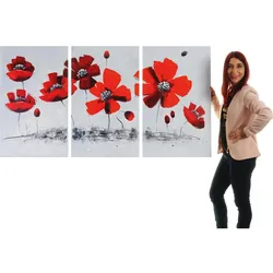 MCW, Bilder, Wandbild Mohnblume (165 x 90 cm)