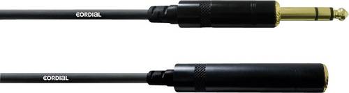 Cordial CFM 5 VK Klinken Verlängerungskabel [1x Klinkenstecker 6.35mm - 1x Klinkenbuchse 6.35 mm] 5.00m Schwarz