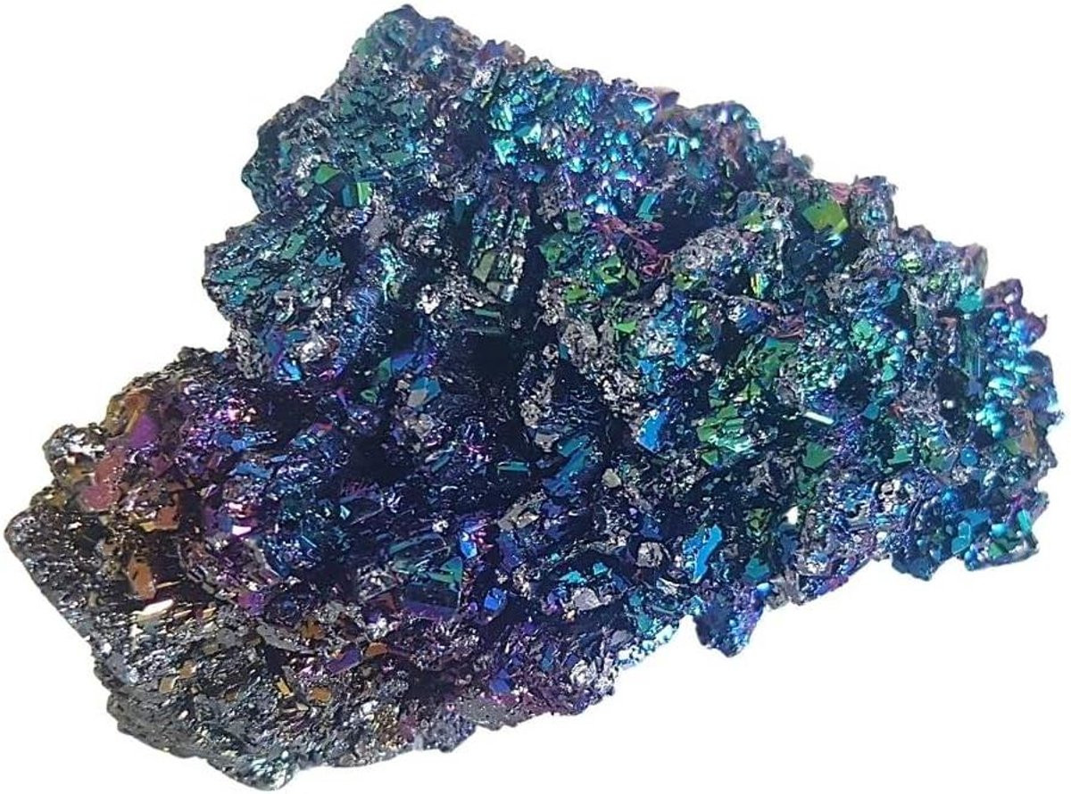 Carborandiet steen - Kunstmatige edelsteen met iriserende zwarte reflecties - 50 g - Zwart