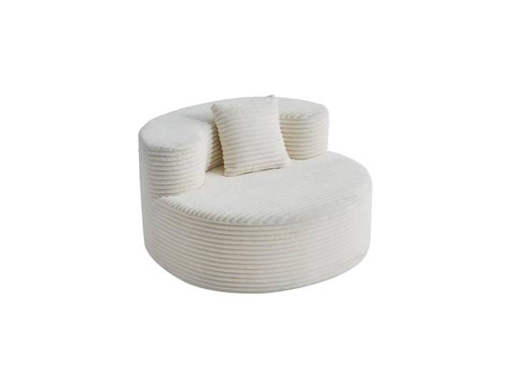 WOVREO Canape compresse 112 x 105 x 59 cm velours cotele beige avec coussin sans montage