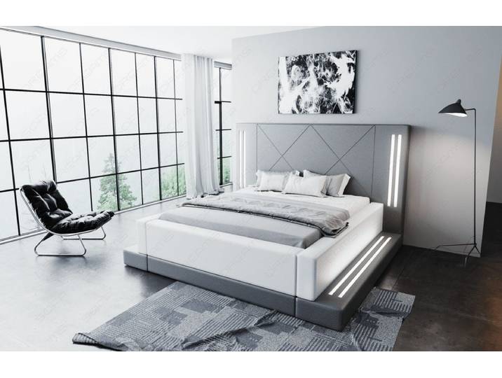Wasserbett Casoria mit LED und moderner Polsterung