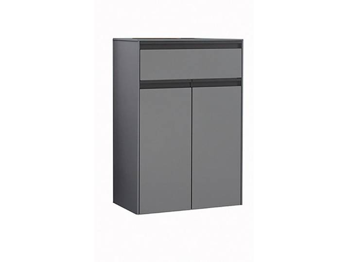 Novel Highboard, Grau, 1 Fächer, 1 Schublade(n) Schubladen, 62.5x89x32.5 cm, Goldenes M, Made in Germany, hängend, Esszimmer, Anrichten