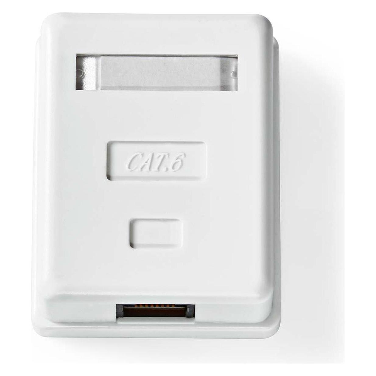 Nedis Netzwerk-Wanddose - An der Wand - 1-Port Port(s) - UTP CAT6 - Gerade - Buchse - Vergoldet - PV (CCGB89100WT)