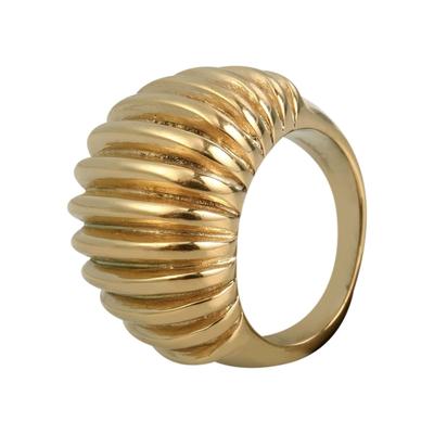 Fingerring AKZENT "Maidie, langlebig" Gr. 54, gold (goldfarbig), Fingerringe, Damen, 54, Edelstahl, Fingerring
