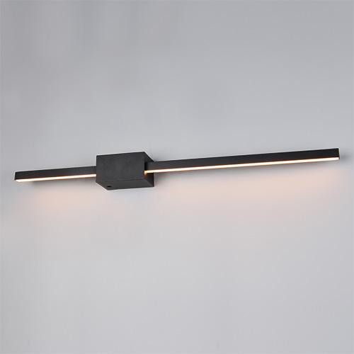 Moderne Trio Cassino wandlamp zwart met LED en IP54 bescherming