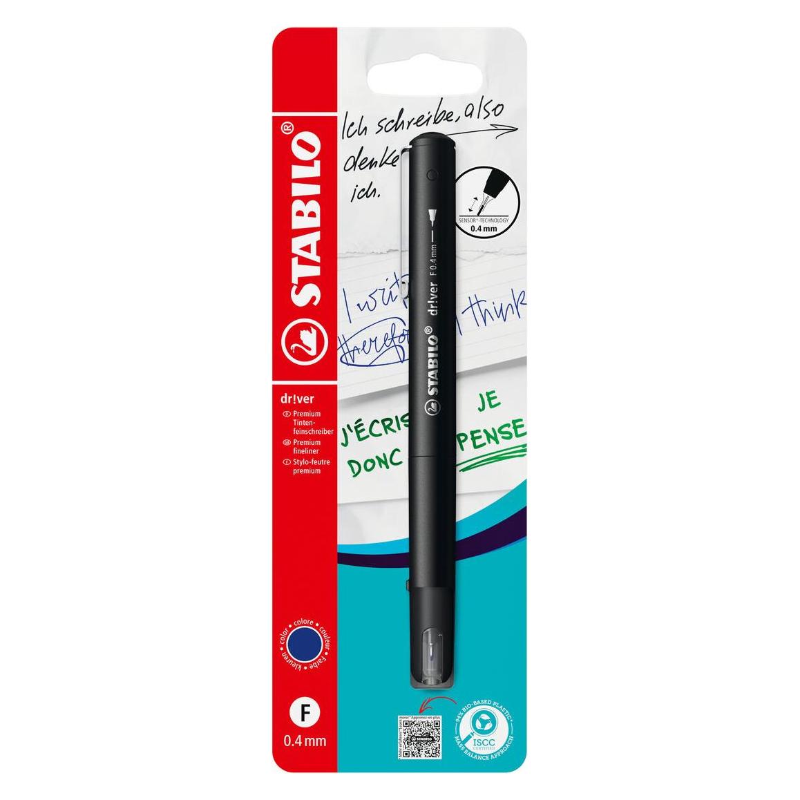 Stabilo Premium-Fineliner - dr!ver - Einzelstift - blau (1x) (B-61493-10)